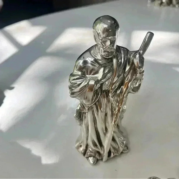 6 Piece Porcelain Silver Plated Nativity Scene Christmas Decor Holidays No Damag - Picture 3 of 12